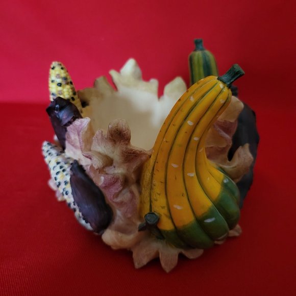 Thanksgiving Autumn Ceramic Table Decor Candle Holder Trinket Box - Picture 4 of 12